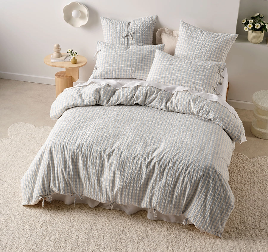 Ferrara Quilt Cover Set Range Cornflower