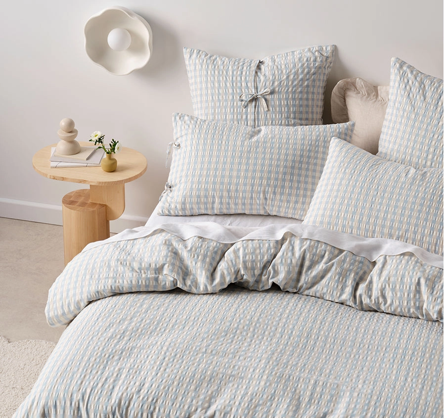 Ferrara Quilt Cover Set Range Cornflower
