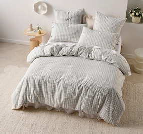 Ferrara Quilt Cover Set Range Cornflower
