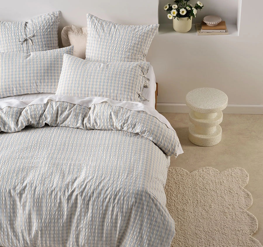 Ferrara Quilt Cover Set Range Cornflower