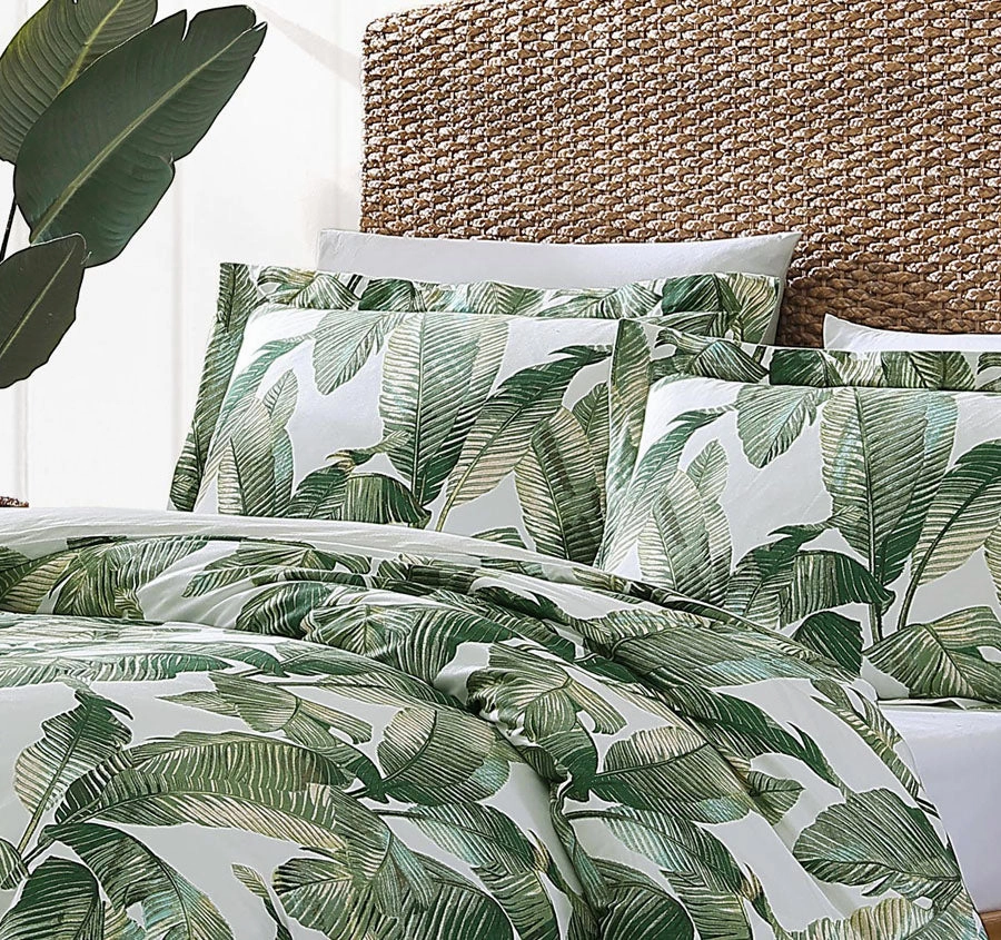 Fiesta Palms Quilt Cover Set Range Green