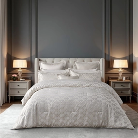 Firenze Comforter Set Pearl White