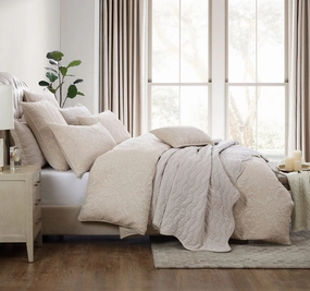 Fleur Quilt Cover Set Range Sand