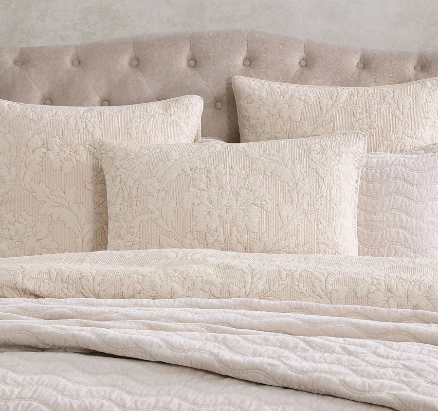 Fleur Quilt Cover Set Range Sand