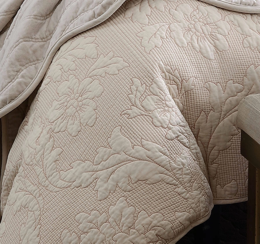 Fleur Quilt Cover Set Range Sand