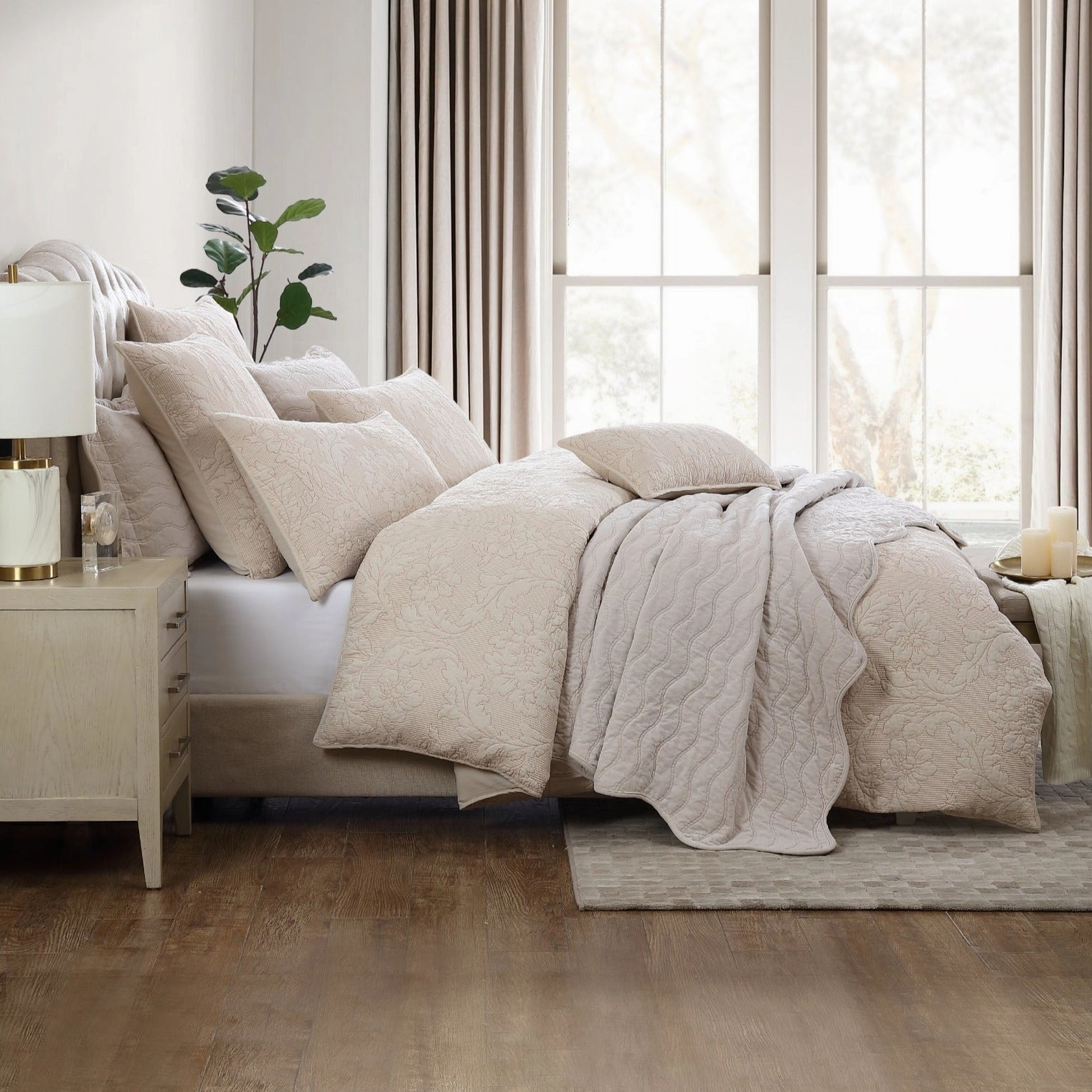 Fleur Sand Quilt Cover Set by Private Collection