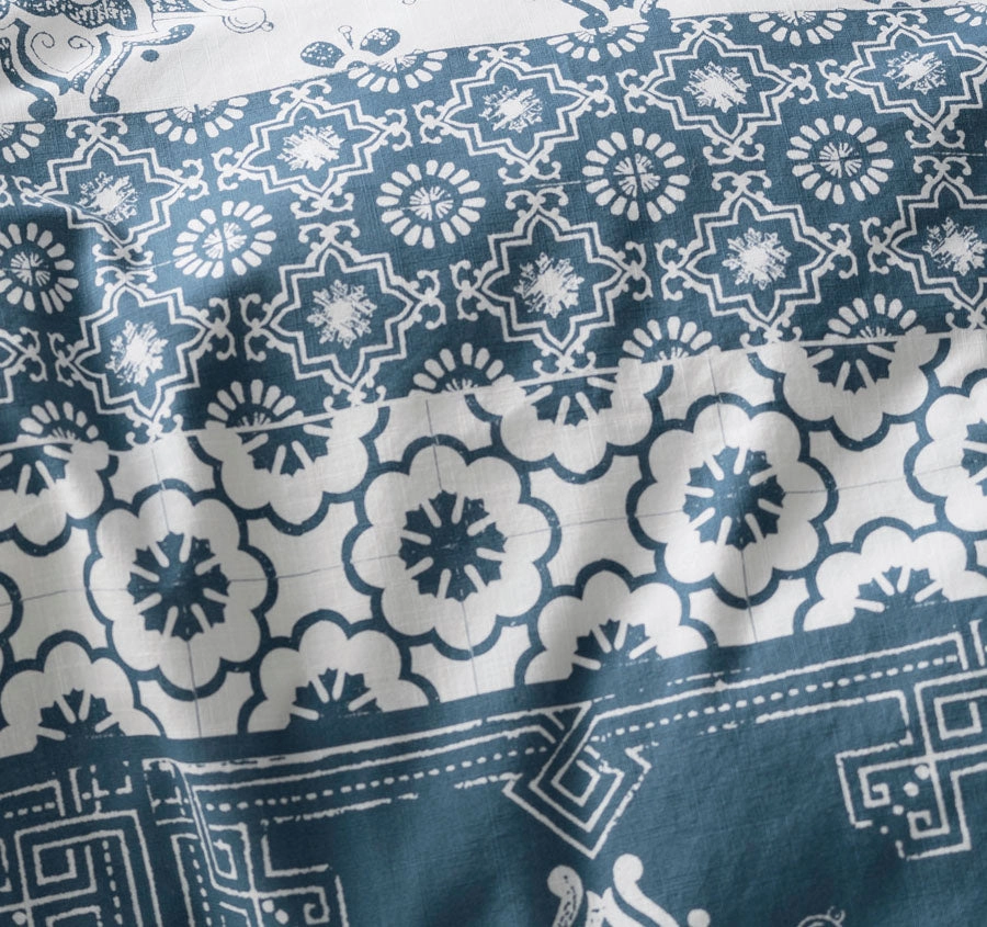 Francine Quilt Cover Set Range Blue
