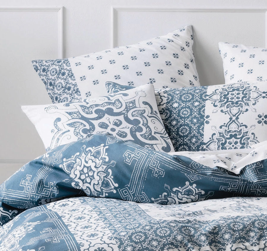 Francine Quilt Cover Set Range Blue