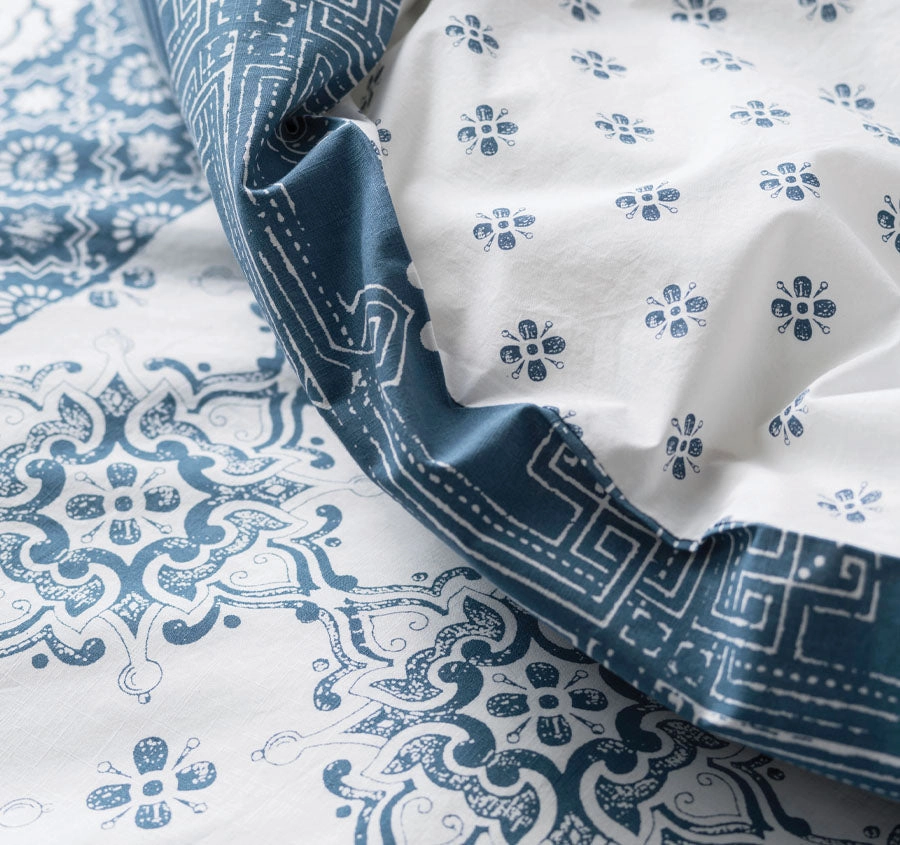 Francine Quilt Cover Set Range Blue
