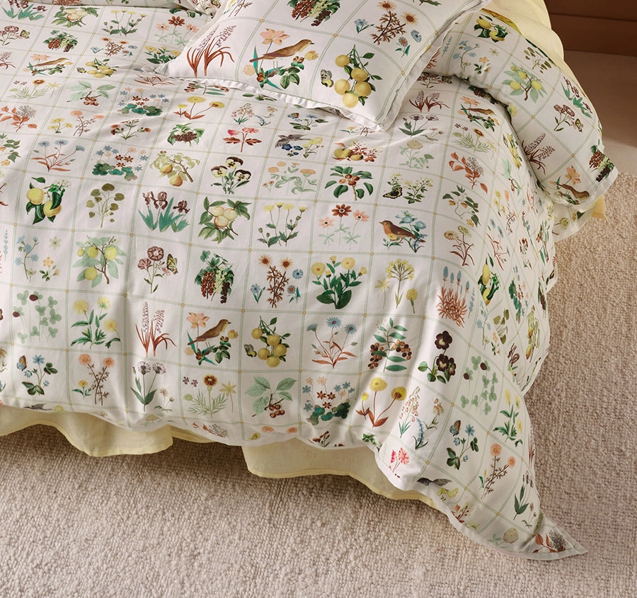 Garden Bed Quilt Cover Set Range Vanilla
