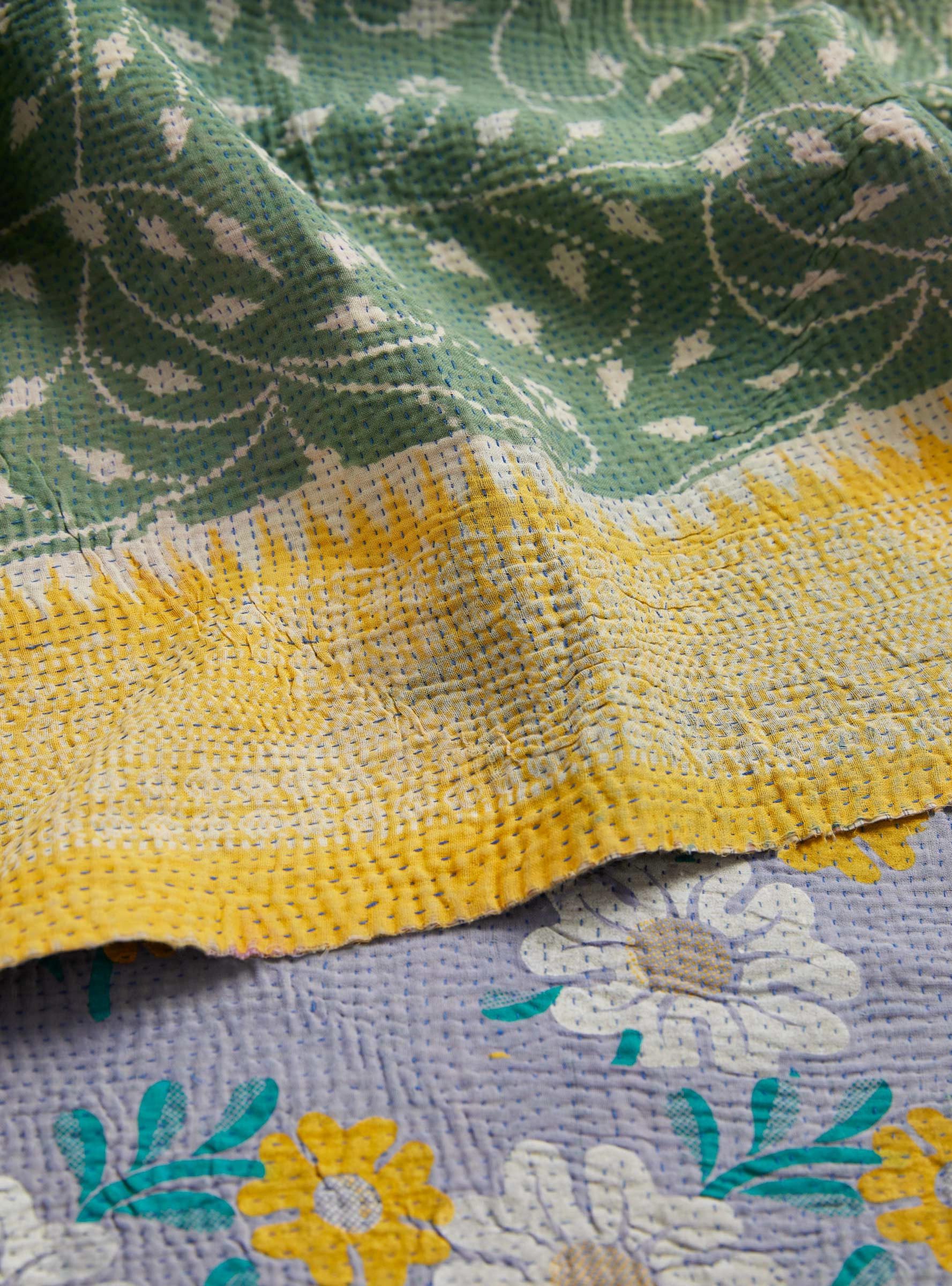 Green Yellow Kantha