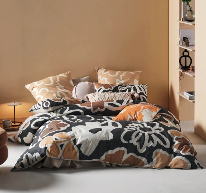 Hazel Quilt Cover Set Range Caramel