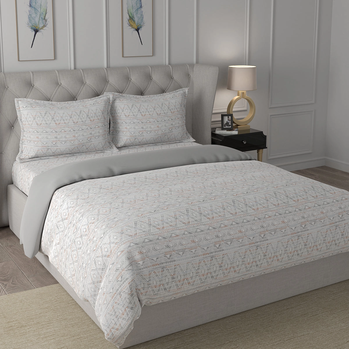 Hermosa Exotic Bouquet Atzi Red 4 Pc Quilt/Quilted Bed Cover Set