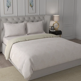 Hermosa Exotic Bouquet Solaris Neutral 4 Pc Quilt/Quilted Bed Cover Set