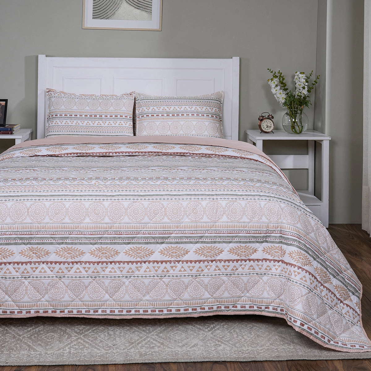 Hermosa Sensory Bloom Allegra Quilt Peach