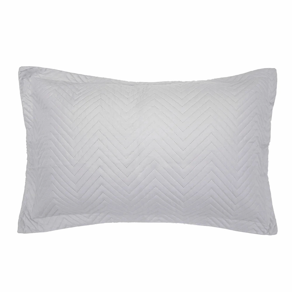 Herringbone Silver Coverlet Set By Bambury