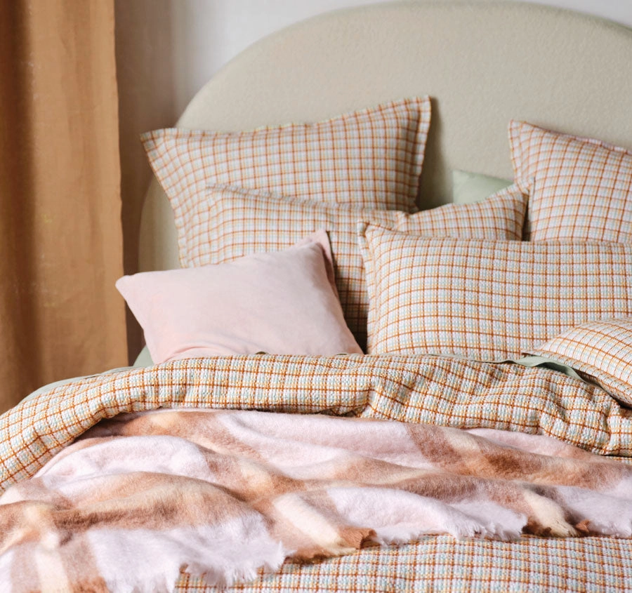 Highland Quilt Cover Set Range Clay