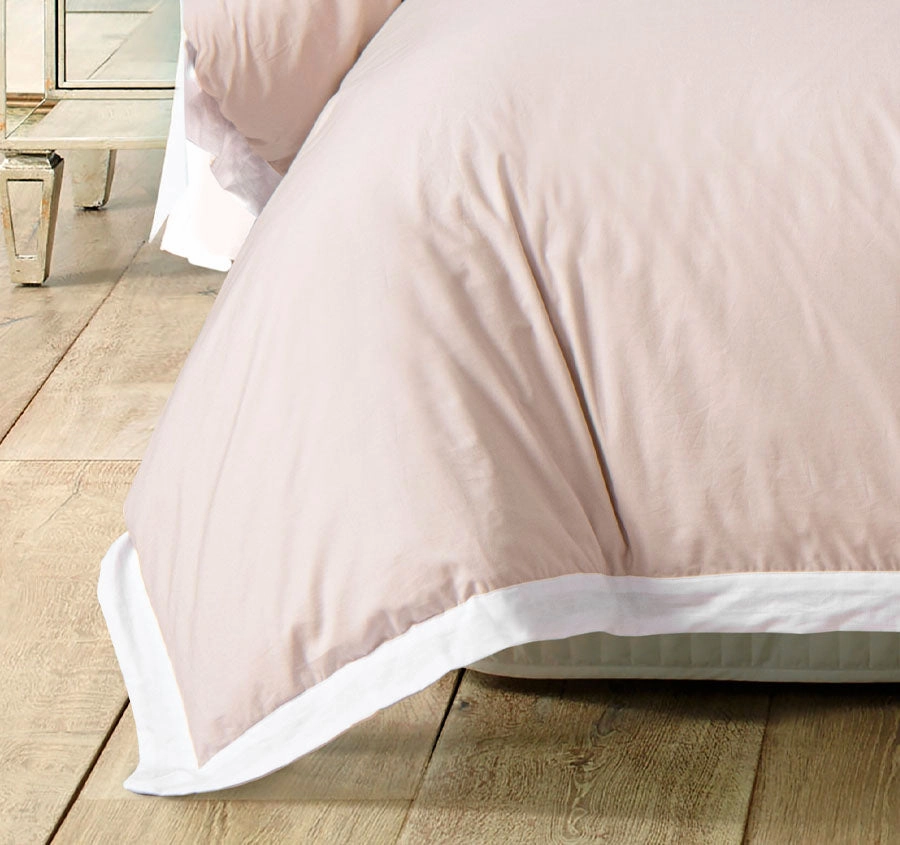 Hotel Deluxe Tailored Quilt Cover Set Range Natural and White