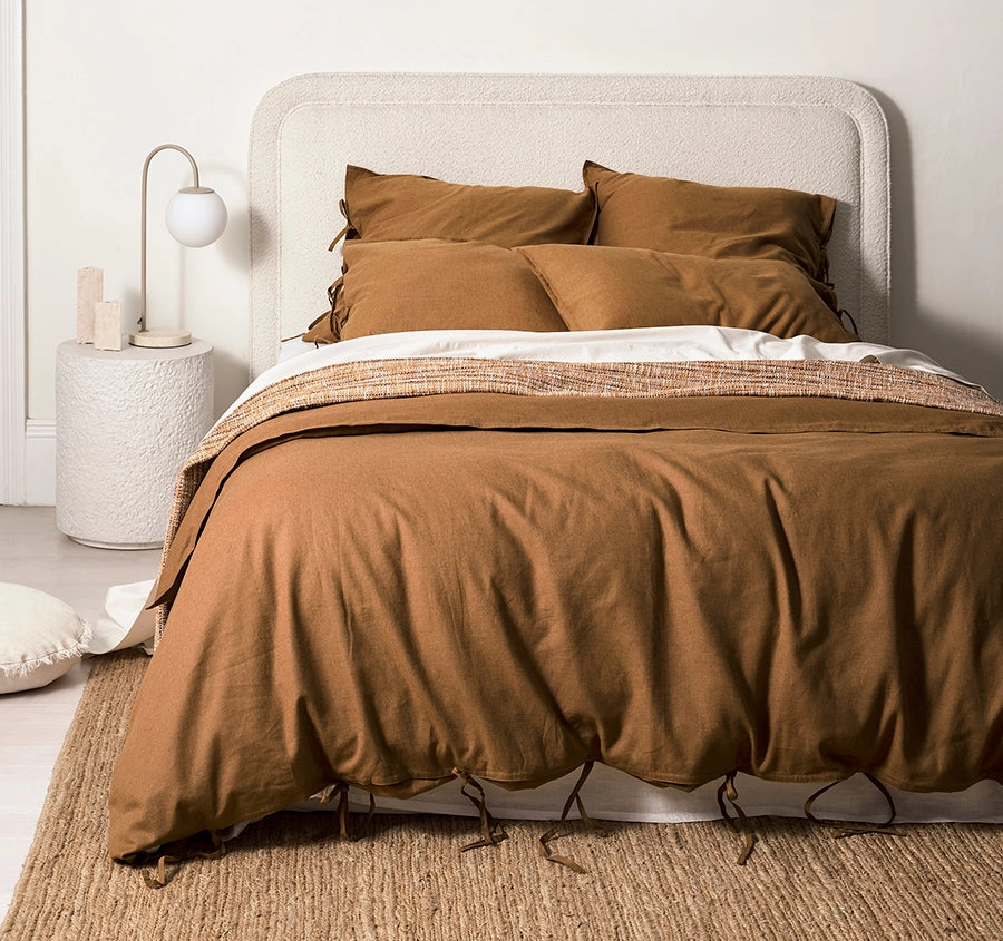 Hutton Bed Cover Peach