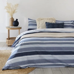 Indiana Blue Commercial Quilt Cover Set by Bambury