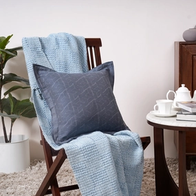 Inner City Made With Egyption Cotton Ultra Soft Blue Cushion Cover