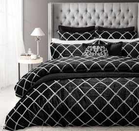 Julienne Quilt Cover Set Range Noir