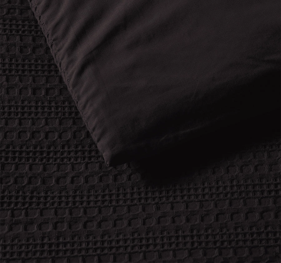 Kahlani Quilt Cover Set Range Chocolate
