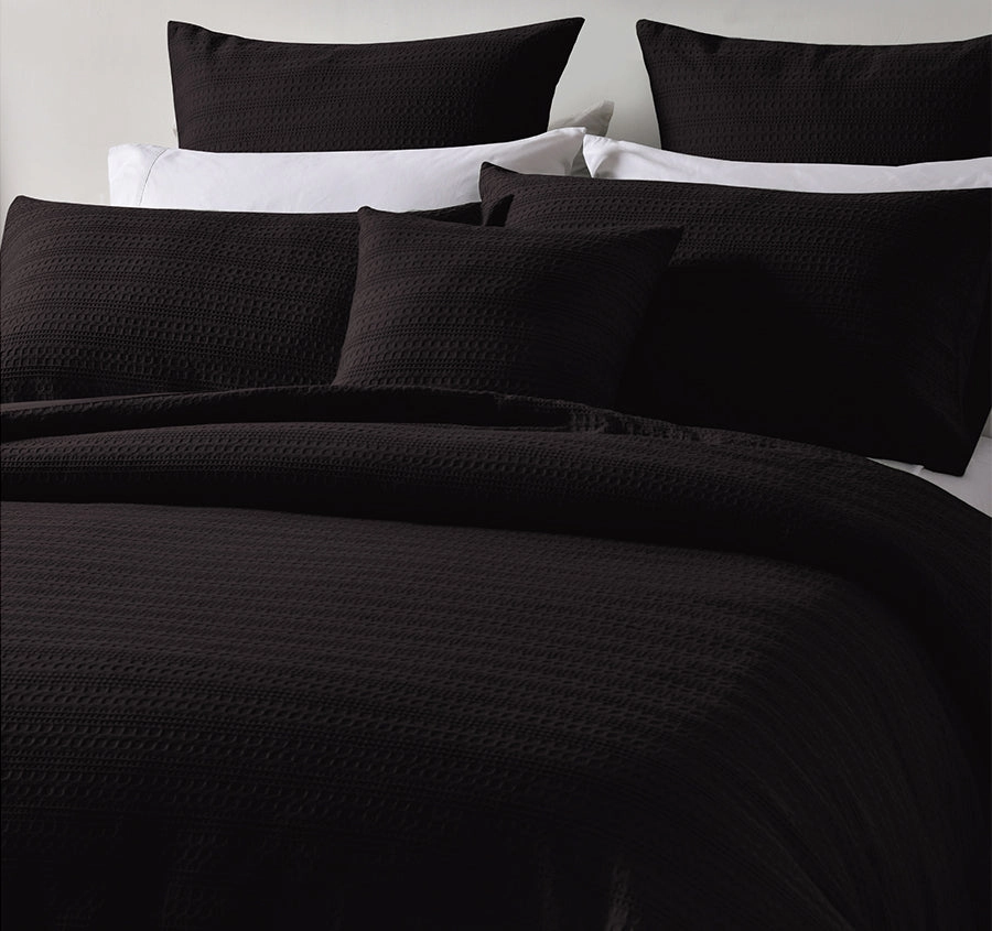 Kahlani Quilt Cover Set Range Chocolate