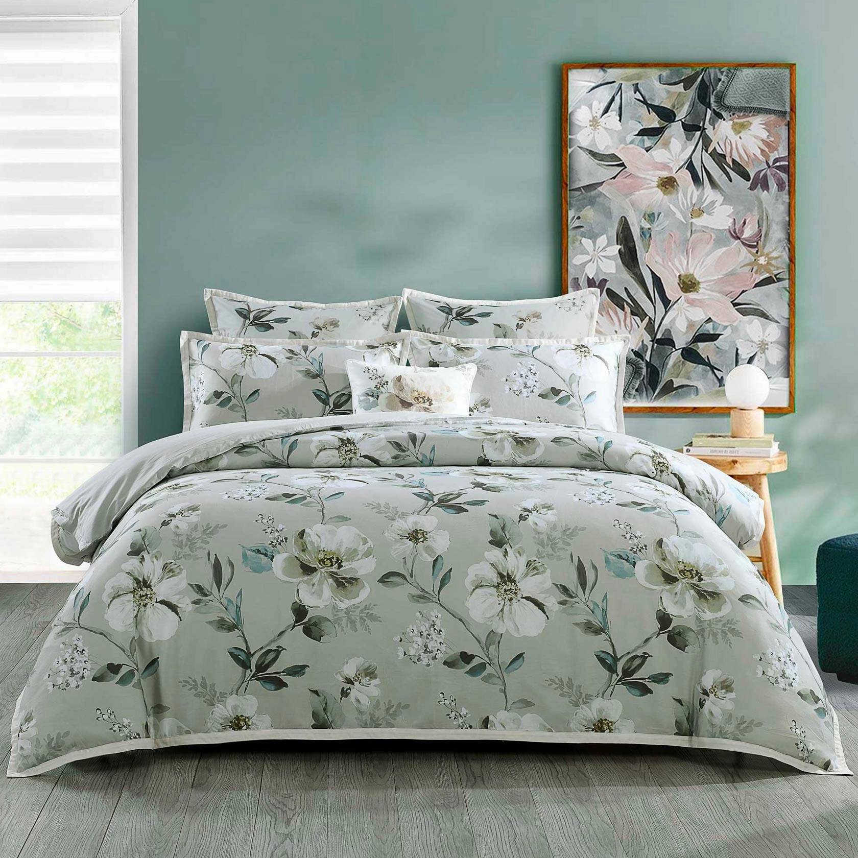 Kara Grey Quilt Cover Set by Bianca