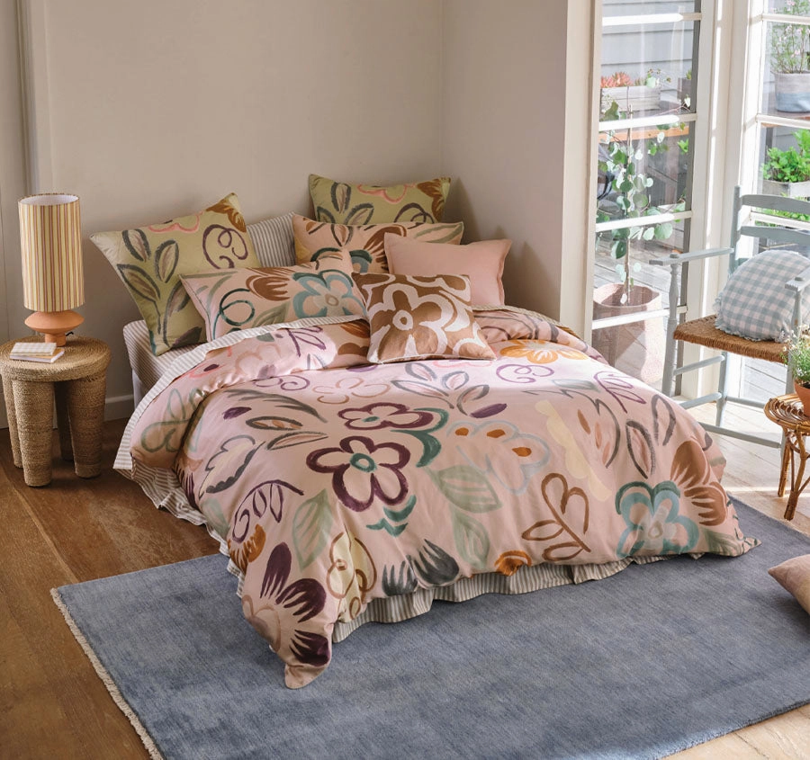 Kitta Quilt Cover Set Range Rose