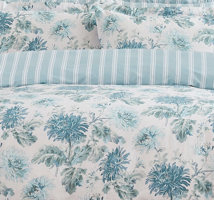La Maryam Quilt Cover Set Range Hedgerow Green
