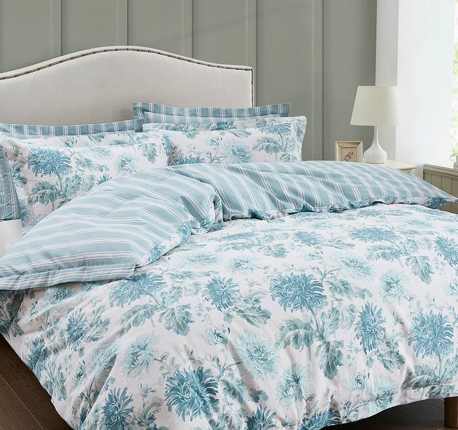 La Maryam Quilt Cover Set Range Hedgerow Green