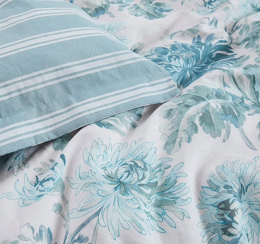 La Maryam Quilt Cover Set Range Hedgerow Green