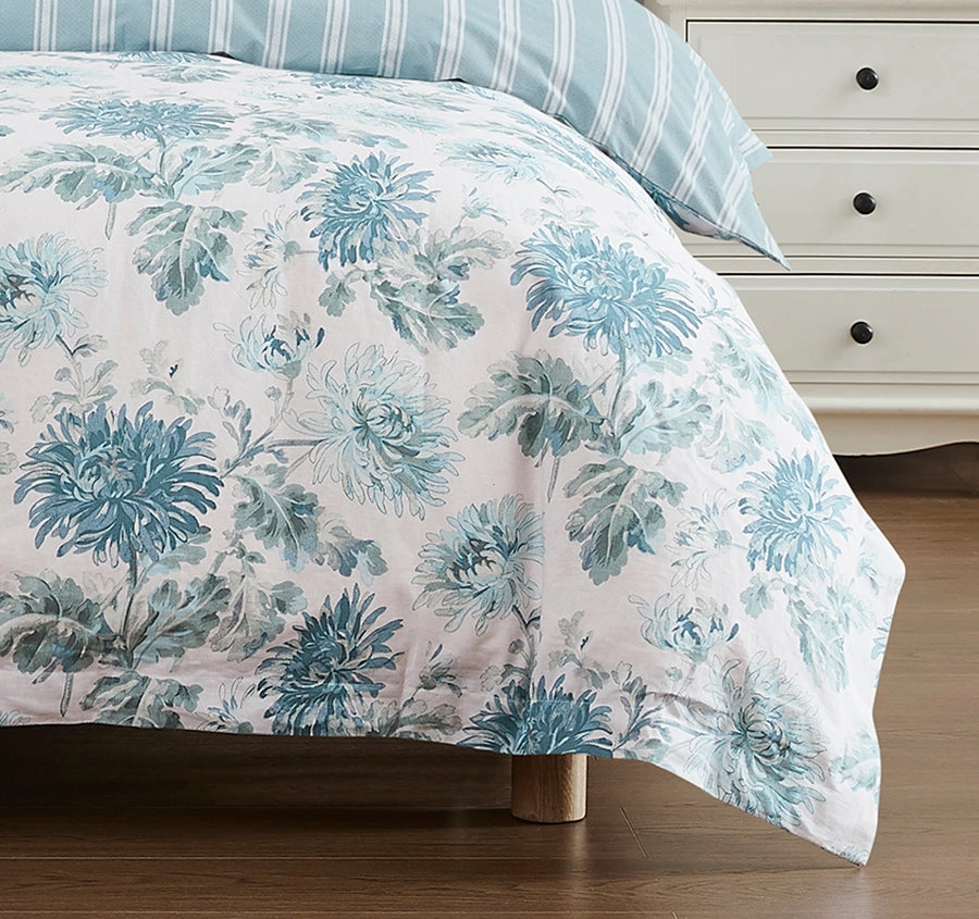 La Maryam Quilt Cover Set Range Hedgerow Green