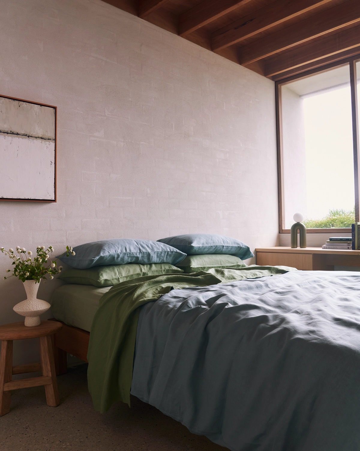 Lagoon 100% French Flax Linen Bedding Set