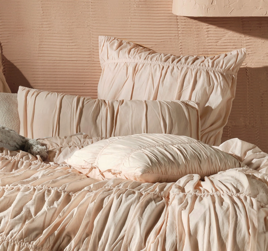 Layla Quilt Cover Set Range Pink