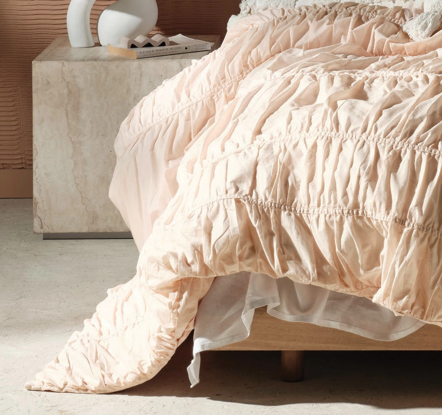 Layla Quilt Cover Set Range Pink