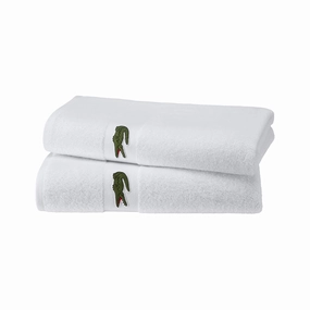 LCASUAL Blanc Bath Towel by Lacoste
