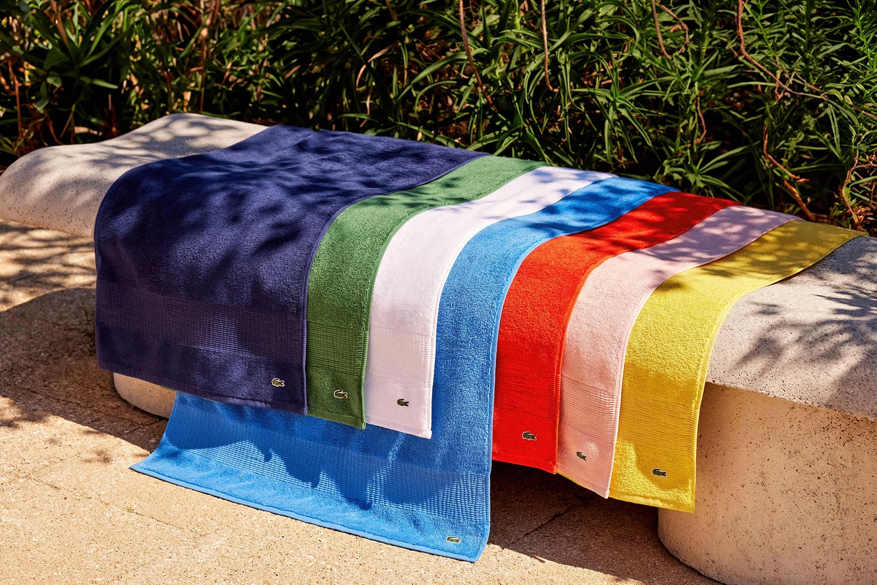 LLECROCO Vert 600gsm Bath Towel Collection by Lacoste