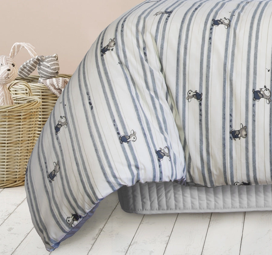 Logan Quilt Cover Set Range Denim