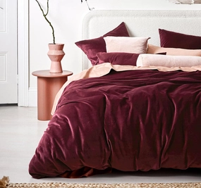 Luxury Velvet Quilt Cover Range Merlot