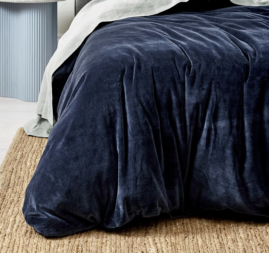 Luxury Velvet Quilt Cover Range Slate