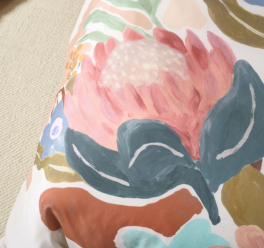 Maeve Quilt Cover Set Range Clay