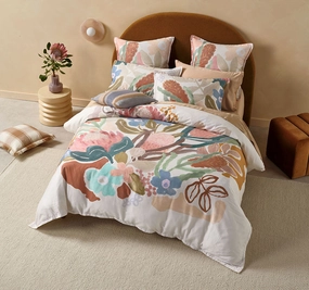 Maeve Quilt Cover Set Range Clay