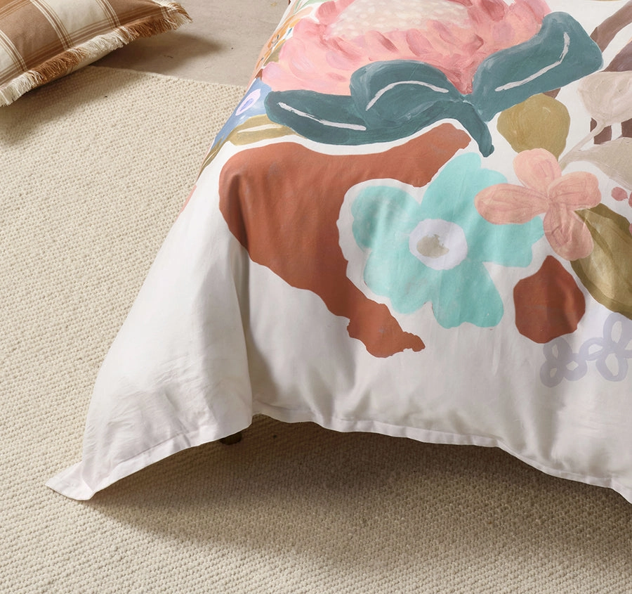 Maeve Quilt Cover Set Range Clay