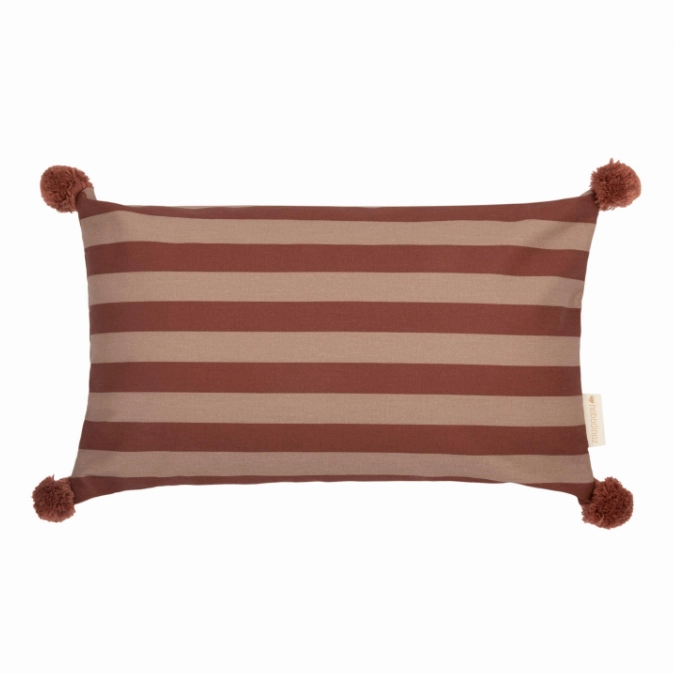Majestic Rectangular Cushion - Marsala Taupe Stripes