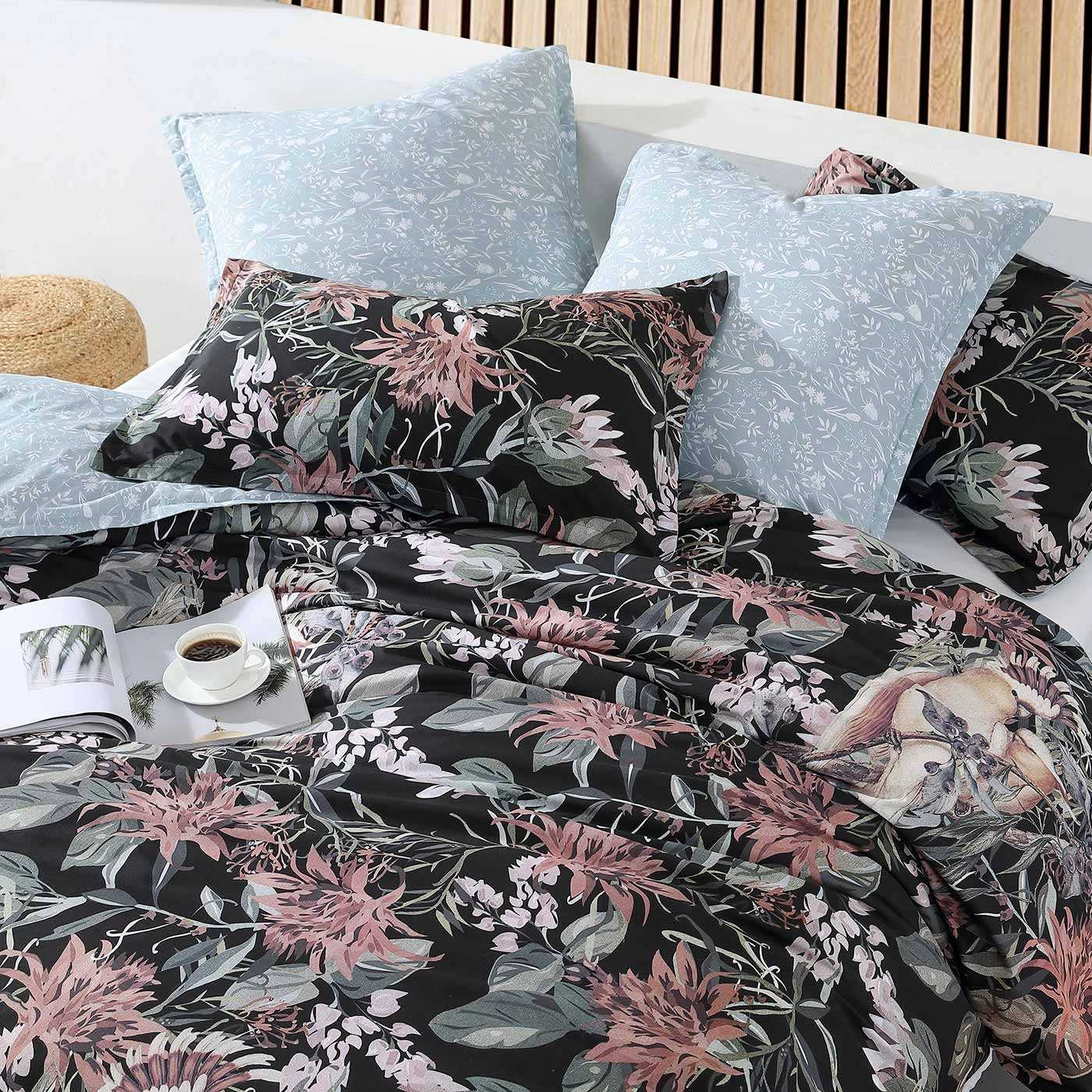 Major Black Quilt Cover Set by Logan & Mason