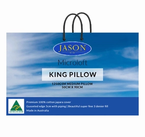 Microloft King Medium Gusset Pillow