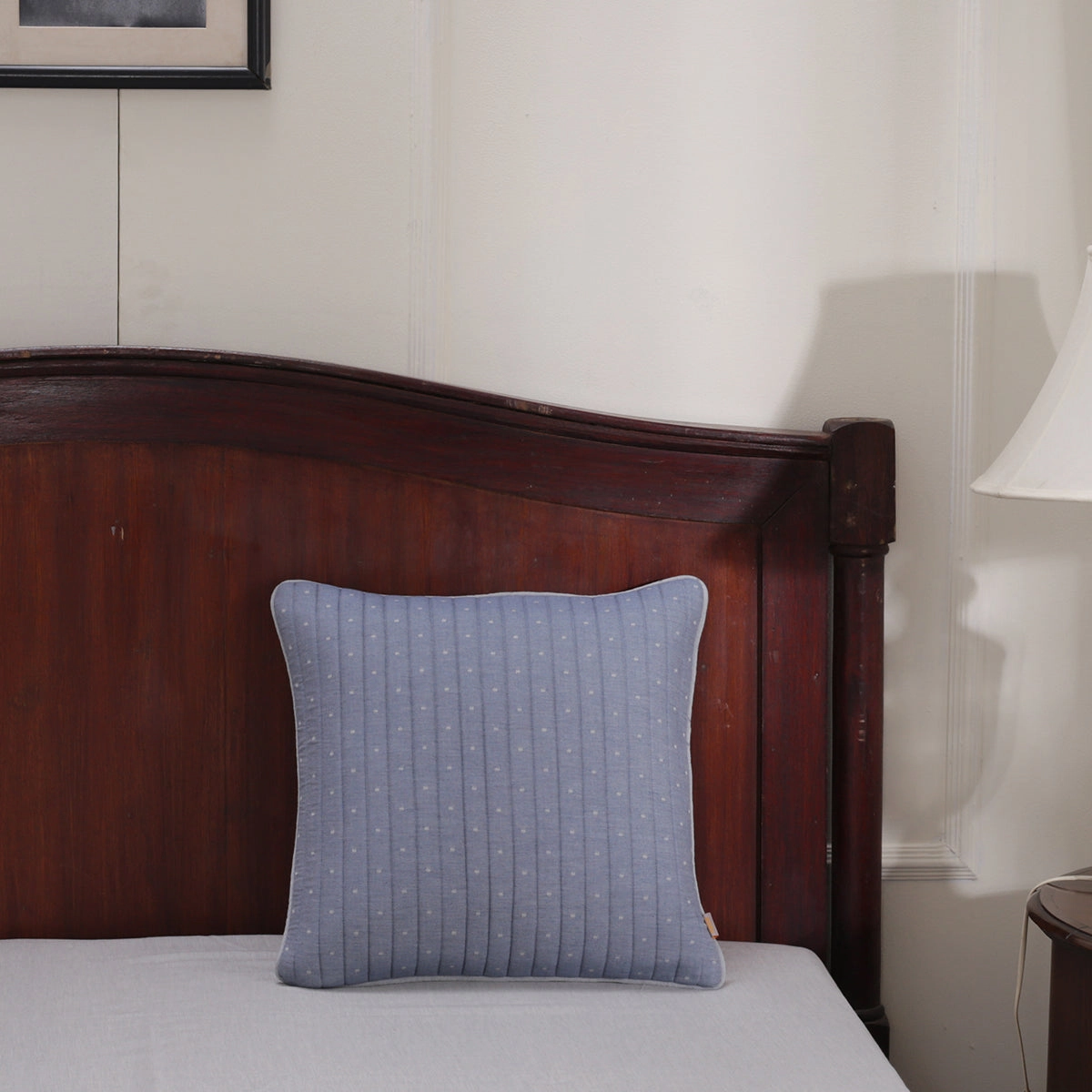 Muted Dot Made With Egyptian Cotton Hand Quilted Cushion Cover