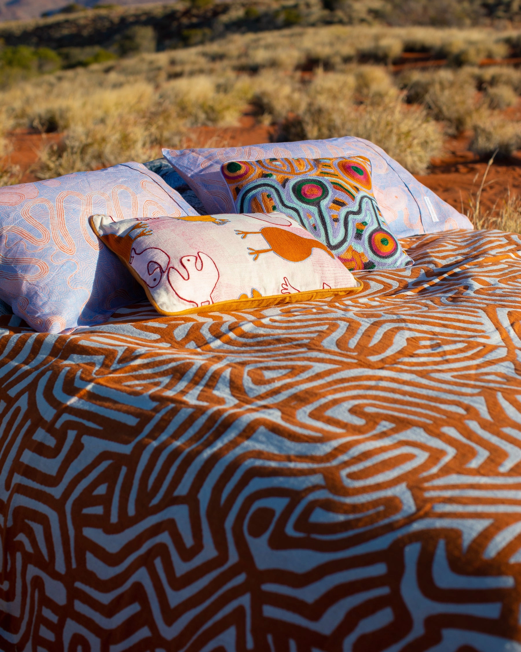 Ngayuku Ngura Linen Quilt Cover